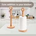 thumbnail image 2 of Paper Towel Holder, Cute Donut Wood Kitchen Roll Stand Organizer Countertop Free Standing, Scrunchie Holder, Housewarming Gift New Home, 2 of 7