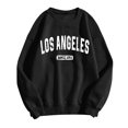thumbnail image 3 of Los Angeles Sweatshirts for Women Long Sleeve Crewneck Graphic Sweatshirt Pullover Tops Fall Winter Outfits Streetwear, 3 of 6