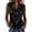 Black, variant on Womens Summer Satin Tops Peter Pan Collar Sleeveless Button Down Vest Top Trendy Daily Versatile Shirts Black L