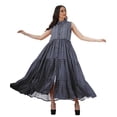 thumbnail image 3 of Moomaya Robe d'Été Longue Imprimée pour Femmes en Rayonne Sans Manches, 3 of 4