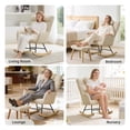 thumbnail image 5 of Nursery Rocking Chair,Teddy Upholstered Glider Rocker Rocking Accent Chair Padded Seat with High Backrest Armchair for Living Room,Beige, 5 of 6
