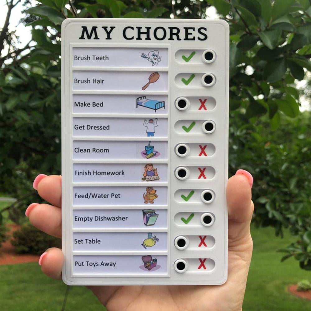 ICOVOIY RV Checklist Memo Plastic Board Portable Checklist Note Board for Mom Kids Elders Daily Use Kids Chore Chart