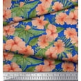 thumbnail image 2 of Soimoi polyester Crepe Fabric Tropical Leaves & Floral Fabric Prints By Yard 42 Inch Wide, 2 of 3