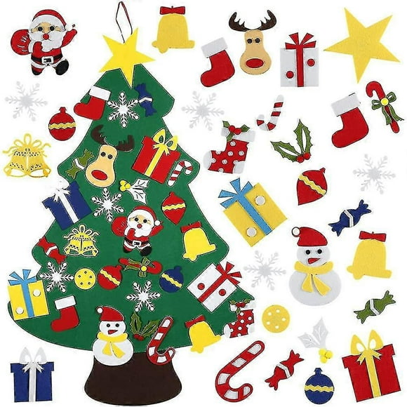 Diy Felt Christmas Tree, 3.2 Ft Felt Christmas Tree For Toddlers, Christmas Tree--