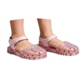 thumbnail image 2 of Gyujnb Girls Glitter Jelly Sandals Soft Sole Casual Footwear, Adjustable Strap Closed Toe Water Shoes (Toddler, Little Girls),4.5-5 Years, 2 of 7