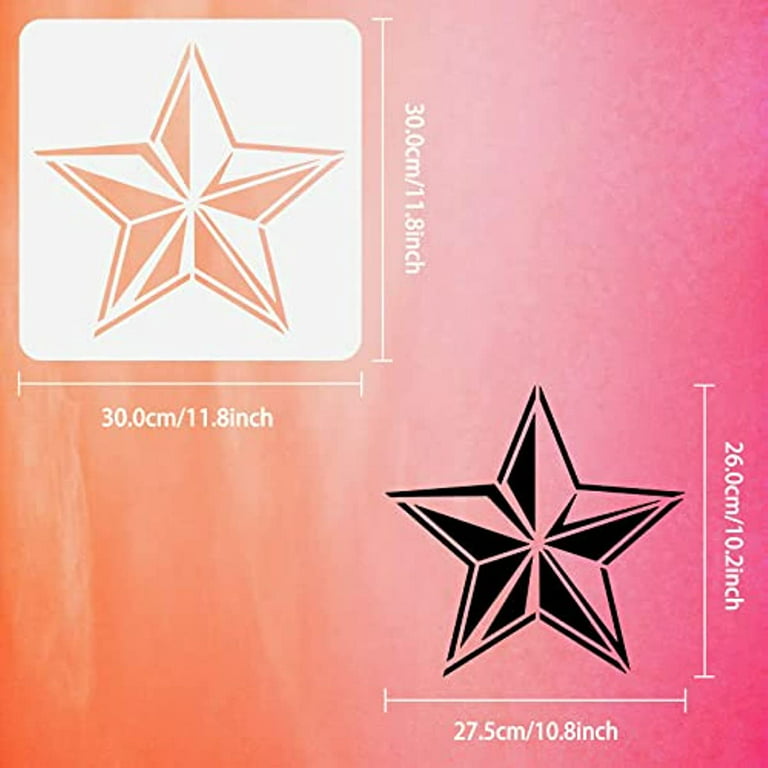 Large Star Stencil For Painting Template 5 Point Star Template Reusabl…