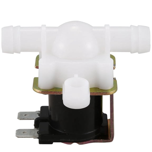 3/8inch 12VDC Hose Barb Electric Solenoid Valve Plastic Body 12volt DC for Automatic Faucets Drinking Fountainsno Pressure,white & black