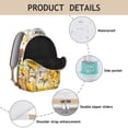 thumbnail image 4 of "Wildflower & Sunflower Print Bookbag - Women’s Backpack for School, College, Work, Travel - Water-Resistant, Lightweight, Roomy Compartments, Stylish Floral Design, Comfortable Carry", 4 of 6