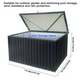 thumbnail image 3 of Deck Box, Out Door Metal Storage Box Store Medium, Black Outdoor Storage Box,Metal Patio Storage, Garden & Outdoor & Patio Furniture Deck Boxes & Patio Storage Out Door Metal Storage Box Store Medium, 3 of 5