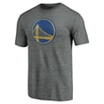 thumbnail image 2 of Men's Gray Golden State Warriors Distressed Primary Logo Tri-Blend T-Shirt, 2 of 3