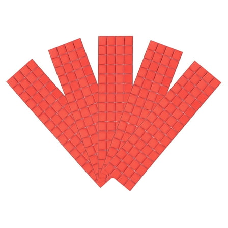 Uxcell 1200Pack 10 x 10mm Self-Adhesive Disco Tiles Mosaic Mirror Tiles, Red
