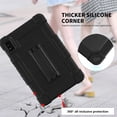 thumbnail image 5 of SOATUTO Case for Moxee 8" Tablet 2 Case For Moxee 8 inch 2022 Model (MT-T8B22) Tablet Shockproof Rugged Hybrid Kids Friendly Cover Built-in Kickstand Shoulder Strap Protective Case - Black+Black, 5 of 8
