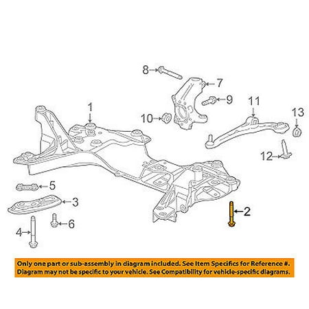 Dodge CHRYSLER OEM 13-16 Dart Front Suspension-Susp Crossmember Bolt 6510893AA