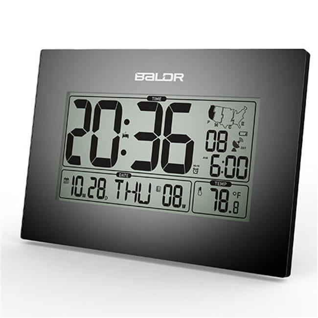 Baldr CL0311BL1 Atomic Desk Bedroom Dual Alarm Clock, Black
