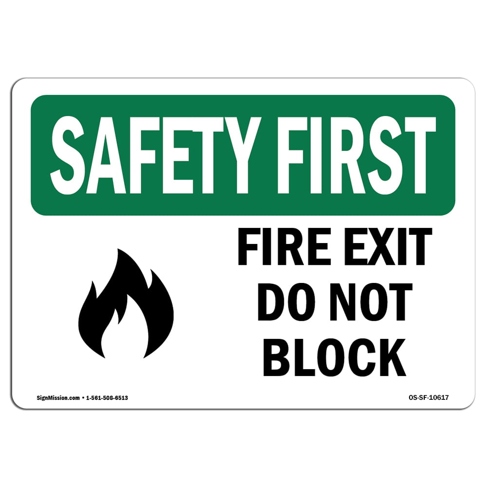 TIN SIGN "Fire Exit" Safety  Rustic Ad Kitchen Wall Decor 