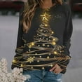 thumbnail image 4 of Christmas Sweatshirts for Women 2025 Long Sleeve Crewneck Xmas Holiday Graphic Sweatshirt Pullover Tops, 4 of 5