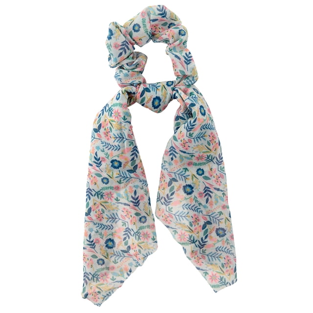 Karma Hair Scarves Scrunchie and Bufanda Set Gasa Cola de Caballo Bufandas para el cabello Fresco Floral