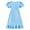 Sky Blue, variant on ZACPNCV Girls Dresses Short Sleeve Crewneck Puff Sleeve Cotton Summer Solid Color Dress Sky Blue 12-13 Years
