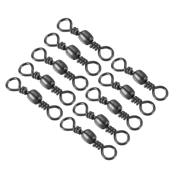 Uxcell 37LBS Stainless Steel Fishing Barrel Swivels, Black 100 Pack