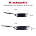 thumbnail image 2 of Juego de sartenes y sartenes KitchenAid antiadherentes anodizados duros, 2 of 9