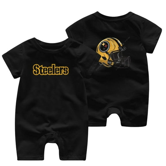 Pittsburgh Team Cotton Bodysuit American Football Fan Newborn Baby Short Sleeve Jumpsuit One Piece Toddler Boys & Girls Outfits Round Neck Romper Bodysuit