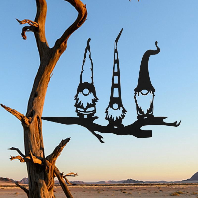 BQBQERT Steel Bough Metal Art Fairy Garden Dwarf Statue Yard Decoration Home Decor Outdoor