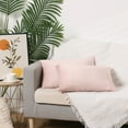 thumbnail image 6 of Unique Bargains Set of 4 Solid Velvet Pillowcases Modern Decorative Throw Pillow Covers Pink/Beige 12" x 20", 6 of 6