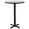 thumbnail image 1 of NPS CT Series 36" Round Modern Wood Cafe Table with X-Base in Gray Nebula, 1 of 3
