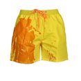thumbnail image 2 of Temperature-Sensitive Color-Changing Beach Men Swimming Pants Sport Summer Swimsuit Surfing Swim Trunks Shorts， 3XL, Yellow, 2 of 6