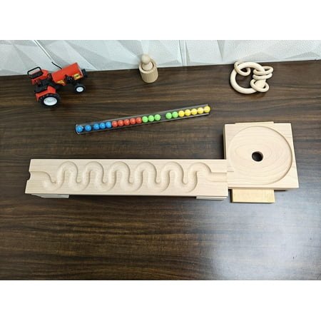 Marble Run Track, Full Set with Funnel haba Marble Track Plate , Marble Race Wooden Plate,Toy, Montessori toy Set for christmas gift playing Wooden Tracks set