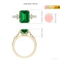thumbnail image 5 of ANGARA Lab Grown 2.85 Ct Emerald-Cut Emerald Side Stone Engagement Ring for Women in 14K Yellow Gold (Size-10x8mm) | May Birthstone, Anniversary, Jewelry Gift for Women | Lab-Grown Emerald Ring, 5 of 8