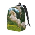 thumbnail image 1 of Balery Horse Rearing Up In The Field Mochila Clásica Impresa Básica para Viaje, Mochila Escolar Resistente al Agua, Mochila de Lona con Correas Ajustables-Small, 1 of 5
