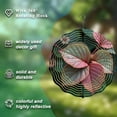 thumbnail image 3 of 3D Metal Hanging Wind Spinners with Concentric White Lines & Vibrant Leaf Design - Colorful Wind Chimes for Yard and Garden Decor, 3 of 6