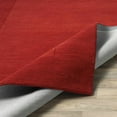 thumbnail image 5 of BoutiqueRugs Francisco Boho Hand Tufted Wool Natural Fiber Soft Area Rug - Farmhouse Minimalist Geometric Bordered Solid Color Carpet - Red, Crimson, Rusty Red, Scarlet - 3'3" x 5'3", 5 of 17