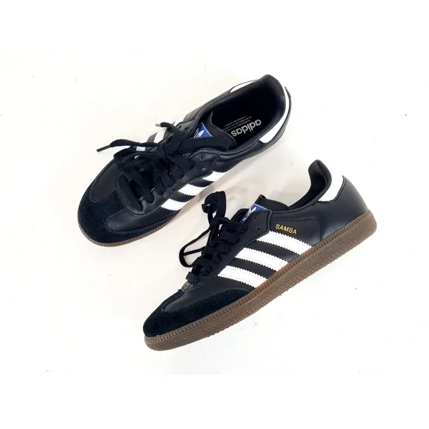 Adi-das Samba OG Black White Low Top Sneakers Shoes B75806 Size 5 1/2 NWOB