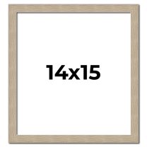 14x15 Frame Grey Solid Wood Picture Frame Width 1 Inches | Interior Frame Depth 0.5 Inches |