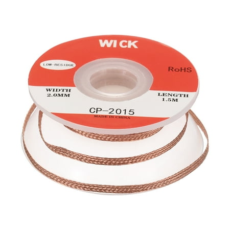 

Solder Wick Braid No-Clean Desoldering Braid 0.08 Inch x 5 Feet 1 Pack