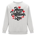 thumbnail image 4 of WREESH Sweatshirt for Men Graphic Happy Valentines Day Heart Printed Crewneck Pullover Sweatshirts Casual Spring Tops White, 4 of 6
