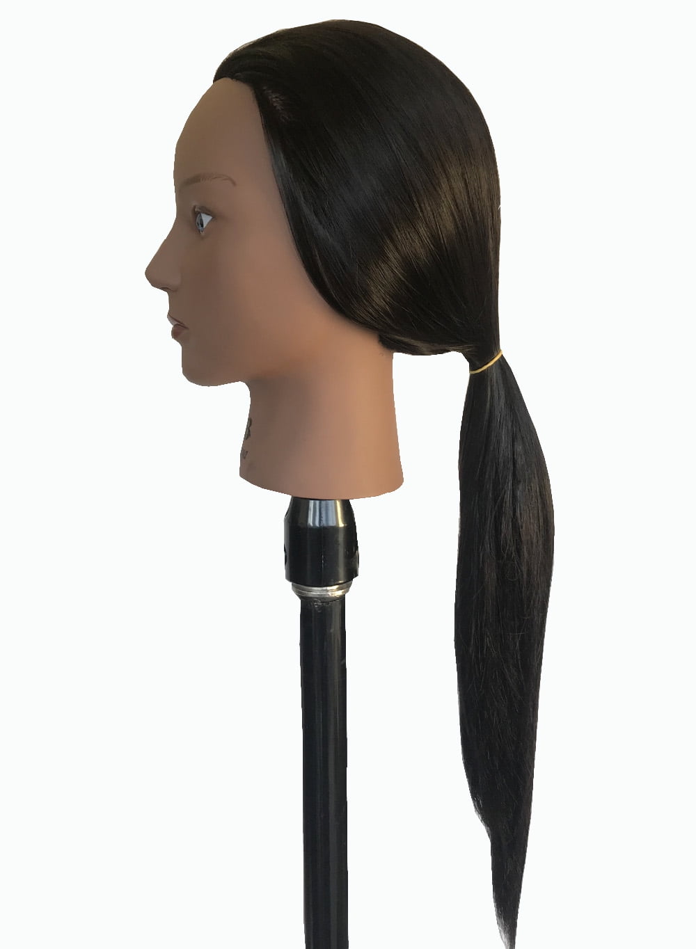 Synthetic Fiber Mannequin Head with Long Hair, Hairdresser/Cosmetology Training, 30 in.