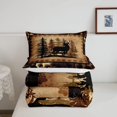 thumbnail image 4 of Cute Deer Comforter Set Deer Hunting Bedding Set Room Decor Rustic Bear Paw Print Bedding Set Canbin Duvet Set Full Size Quilt, 4 of 6