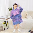 thumbnail image 6 of FORMRS Wearable Blanket Hoodie with Sleeves for Kids Cozy Flannel Sweatshirt, Cat Walking in Street, 6 of 7