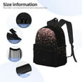 thumbnail image 5 of Daiia Rose Gold Glitter1 School Backpack for Men Women, Unisex Large Waterproof Bookbag Schoolbag Casual Daypack for High School/College/Teens/Travel/Work Black, 5 of 8