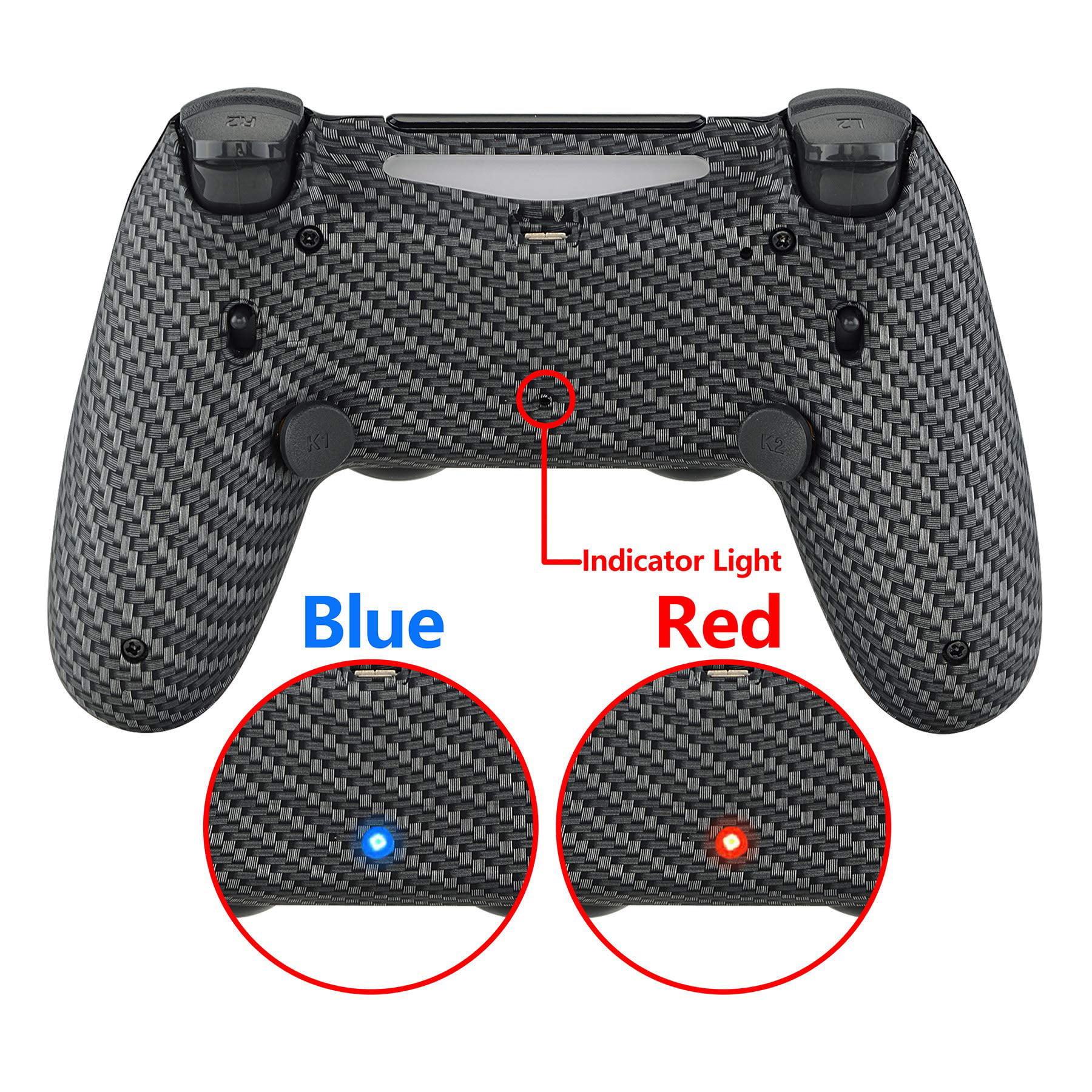 Back Upgrade PS4 FlashShot ps4 for CUH-ZCT2 Back & 2.0 Kit Fiber JDM Board Dawn Shell Controller for Buttons Trigger Lock Carbon Trigger Stop Remap eXtremeRate Redesigned 040/050/055 & & Controller,