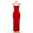 thumbnail image 5 of Clearance asdoklhq Maternity Dress,Sexy Women Sleeveless Solid Ladies Slim Camis Slit Dress Long Dress, 5 of 7