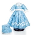 thumbnail image 5 of The Queen's Treasures 18 Inch Doll Clothes & Accessories, Historic 1800's Style Blue Sunday Dress Gown and Hat, Compatible For Use With American Girl Dolls. Doll NOT Included, 5 of 9