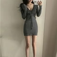 thumbnail image 5 of Sweater dress, Polyester, Grey, L, 5 of 6