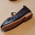 thumbnail image 5 of Toddler Cute Flats Pearls Decor Soft Sole Round Toe Flat Dress Shoes Girls Fashion Comfy Footwear for Daily Casual Wear Black 9.5 Toddler, 5 of 5