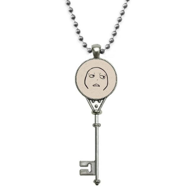 Indiferente entrecerrar los ojos negro patron de Colgante Collar Vintage Llavero Plata Joyas Unbranded M