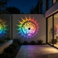 thumbnail image 6 of Summercome Solar Mandala Lights Outdoor Wall, Seven-Color Changing Solar Butterfly Projector Light, Outdoor Waterproof Metal Fence Lights for Garden Post Patio Backyard Yard Decor, 6 of 6