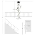 thumbnail image 5 of HOOMEDELIER Modern Foyer Chandeliers for High Ceilings LED Chandelier and Remote/App Control ,10-Light Dimmable Pendant Light with Adjustable Rings, 5 of 15
